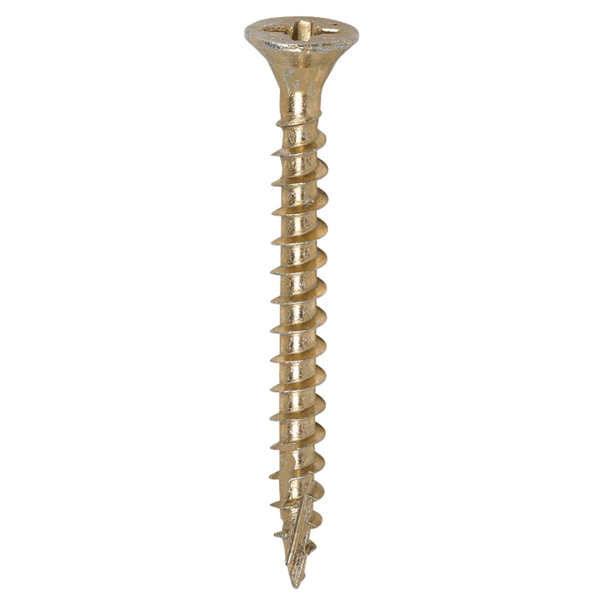 C2 Strong-Fix Pozi Double Countersunk Wood Screws - 4.0 x 40mm - Yellow Zinc - Pack of 200 - view 2