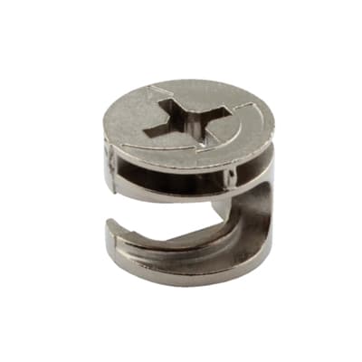 Rimless Cam Connector - 12mm Min Panel Thickness - Nickel Plated - Pack of 50 - view 2