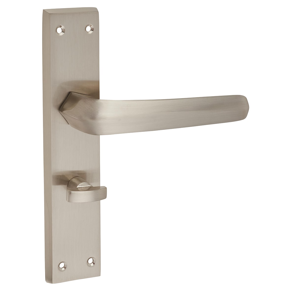 Satin Nickel Bathroom Door Handles - Norley Range - 200 x 42mm - view 4