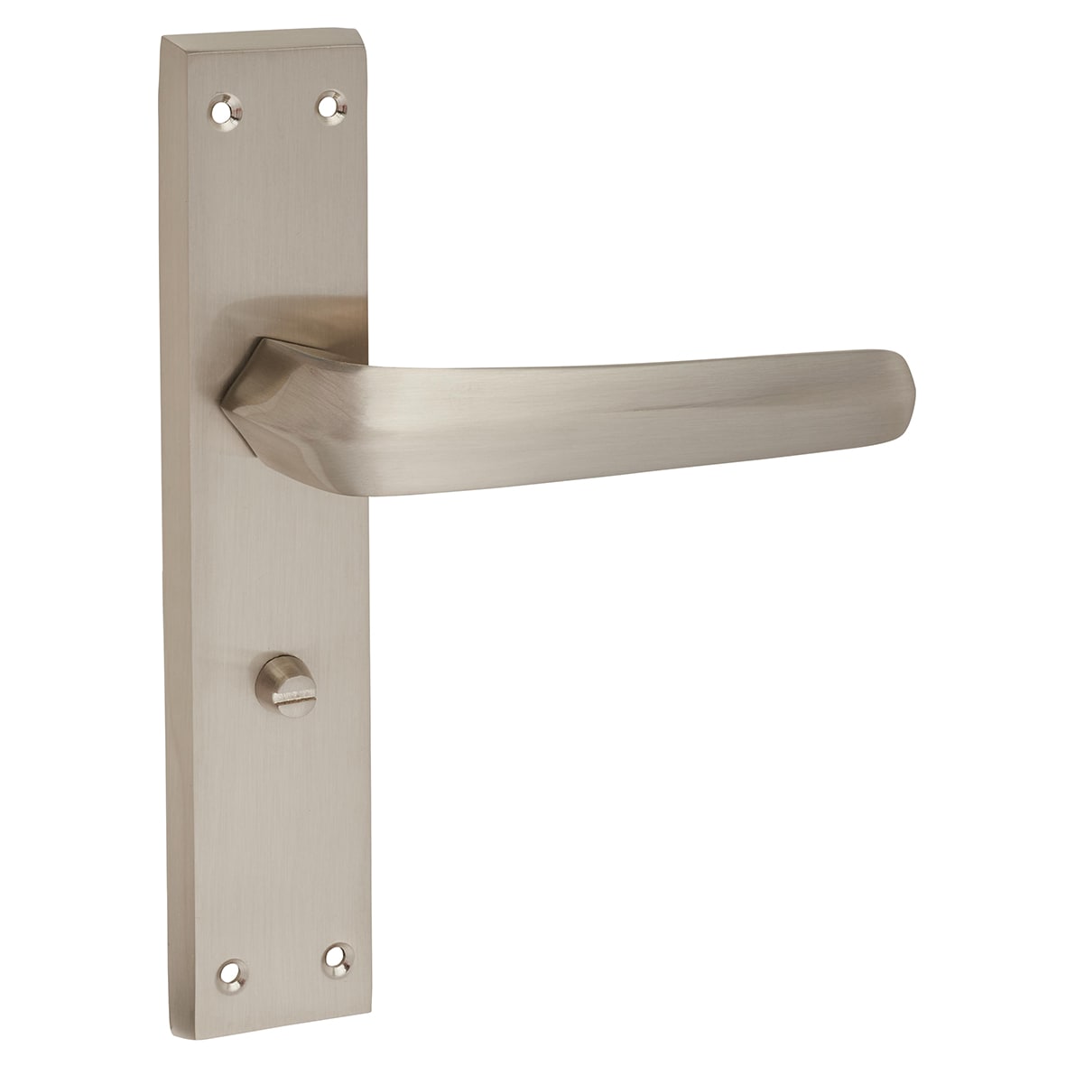 Satin Nickel Bathroom Door Handles - Norley Range - 200 x 42mm - view 5