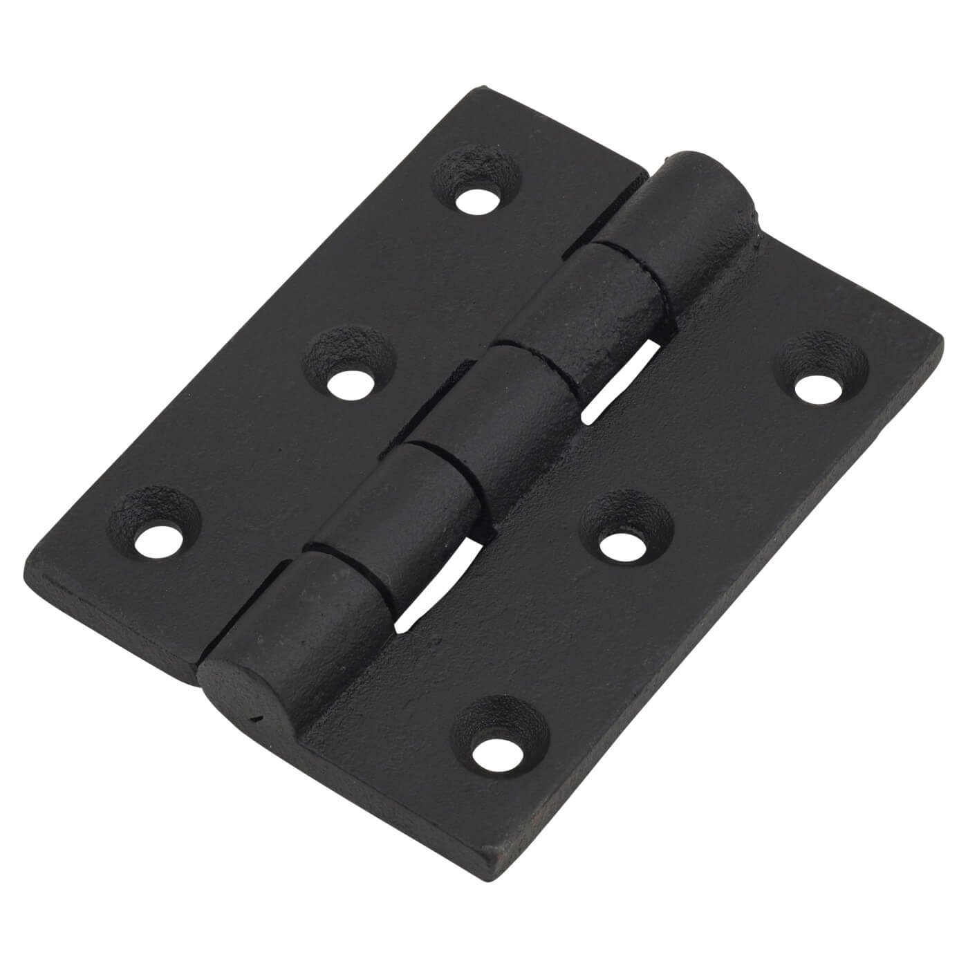 Cast Iron Butt Door Hinge - 75 x 50 x 4.5mm - Antique Black Iron - Pair - view 2