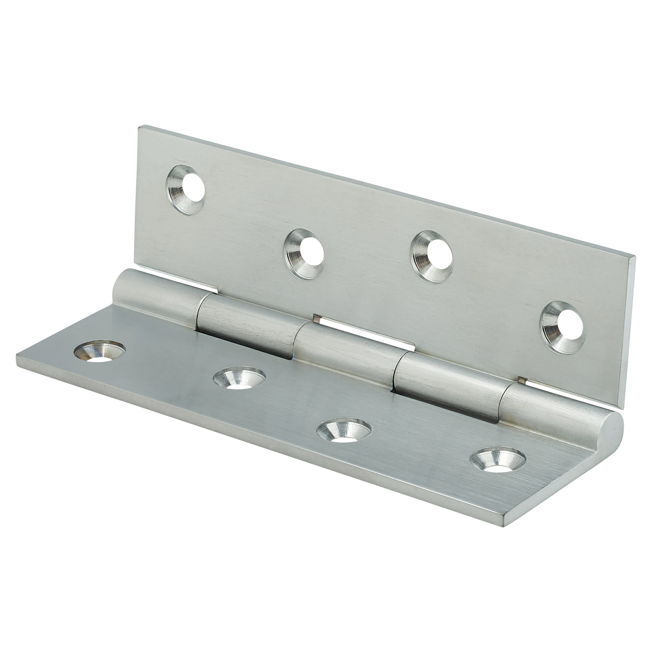 Solid Drawn Butt Door Hinge - 100 x 60 x 2.4mm - Satin Chrome - Pair - view 3