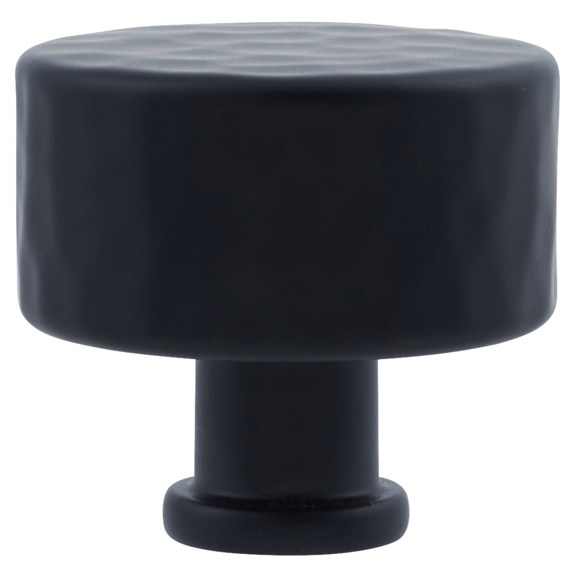 Leila Hammered Round Cabinet Knob - 35mm Diameter - Matt Black - view 2
