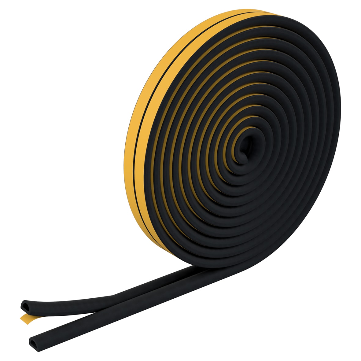 Self-Adhesive EPDM 'D' Seal - 5m Length - Black - view 2
