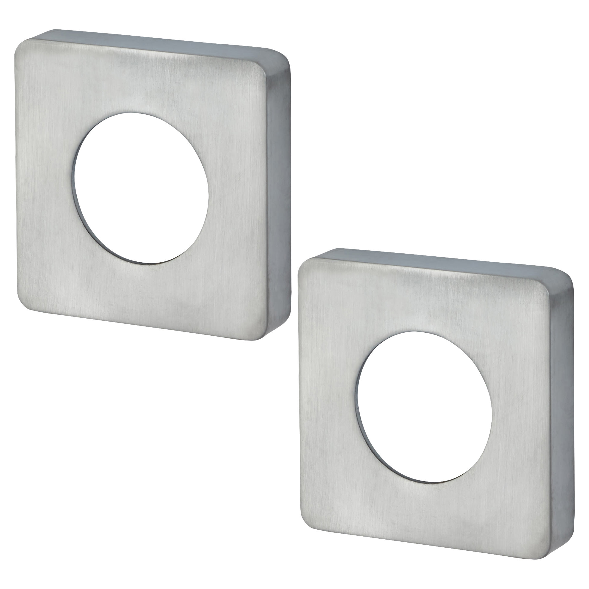Square Passage Rose Cover - 52 x 52mm - Satin Chrome - view 2
