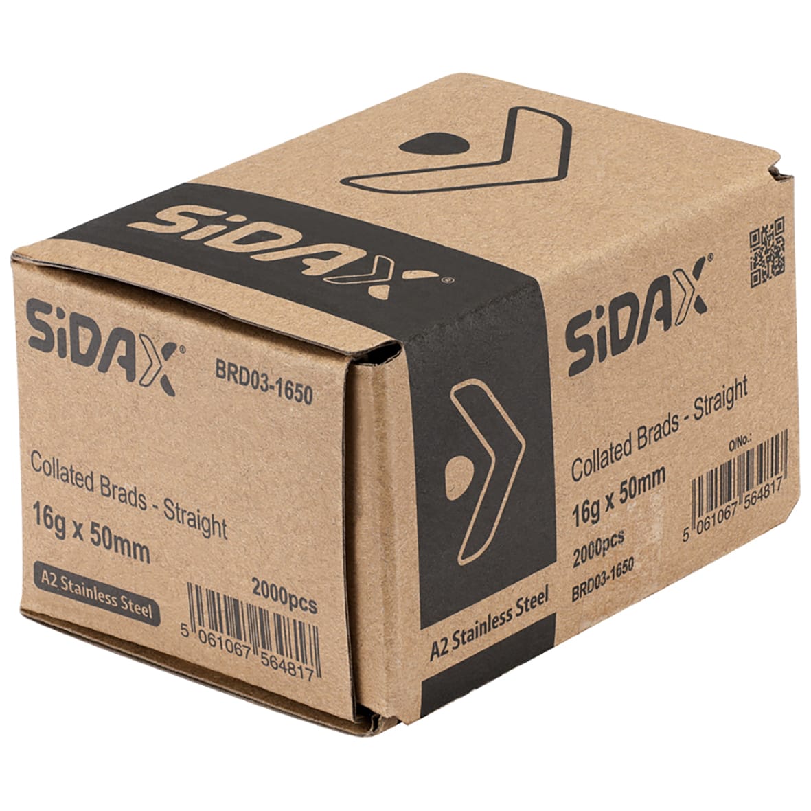 Second Fix Brad Nail - Straight - 16 Gauge x 50mm - A2 Stainless Steel - Pack of 2000 - view 2