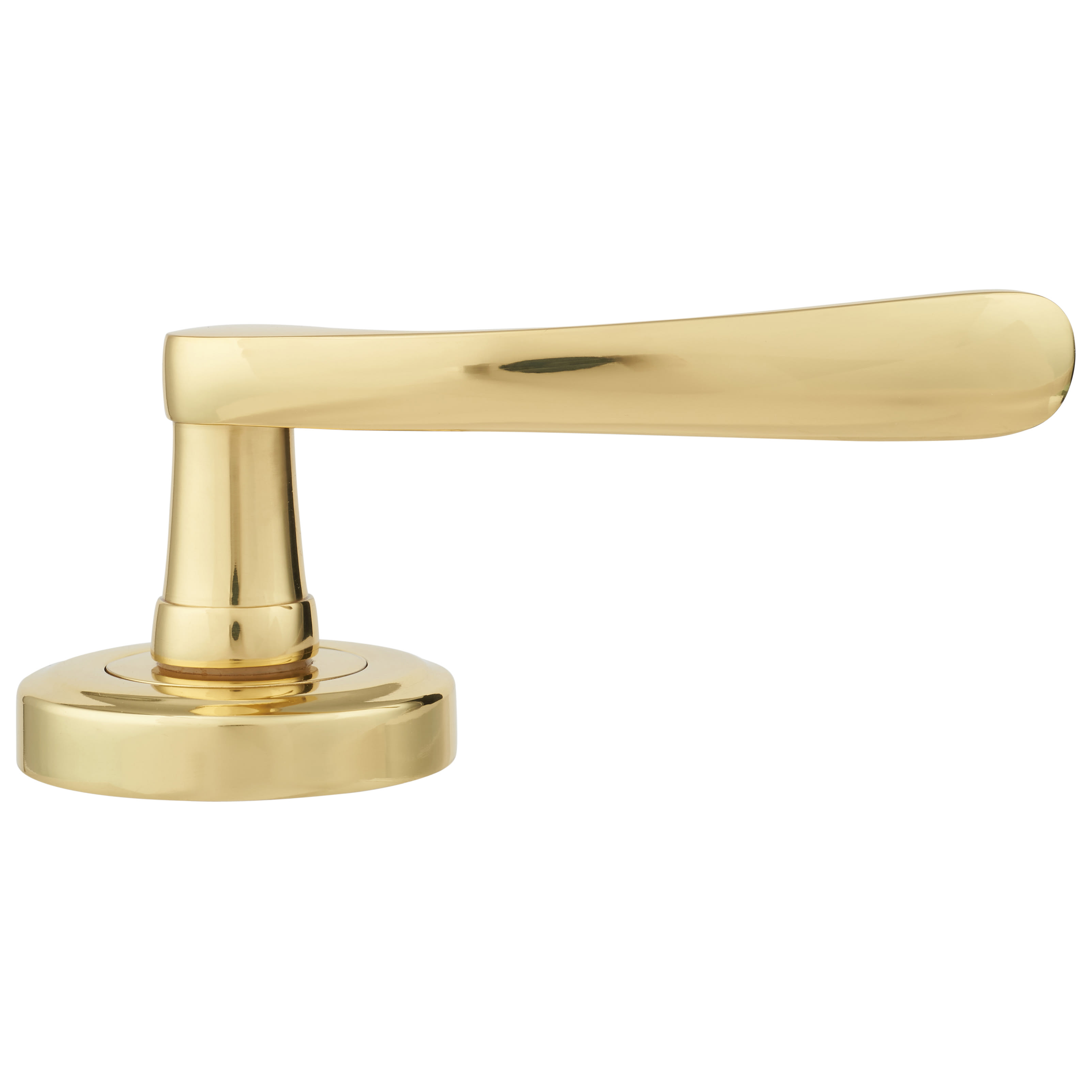 Marcus Polished Brass Door Handles on Round Rose - Sophia Range - view 4