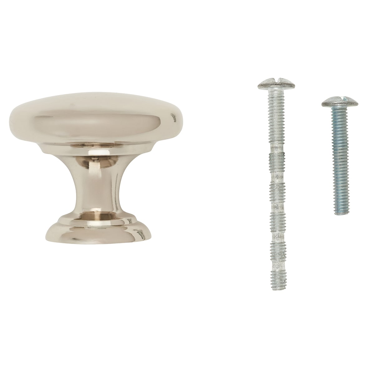 Crofts & Assinder Monmouth Round Cabinet Knob - 38mm Diameter - Polished Nickel - view 4