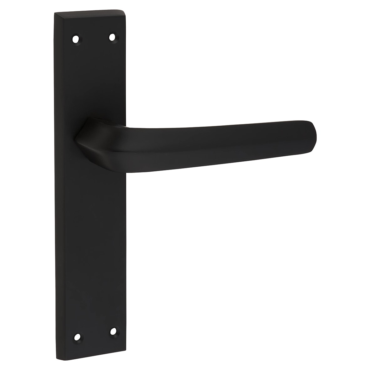 Matt Black Latch Door Handles - Norley Range - 200 x 42mm - view 3