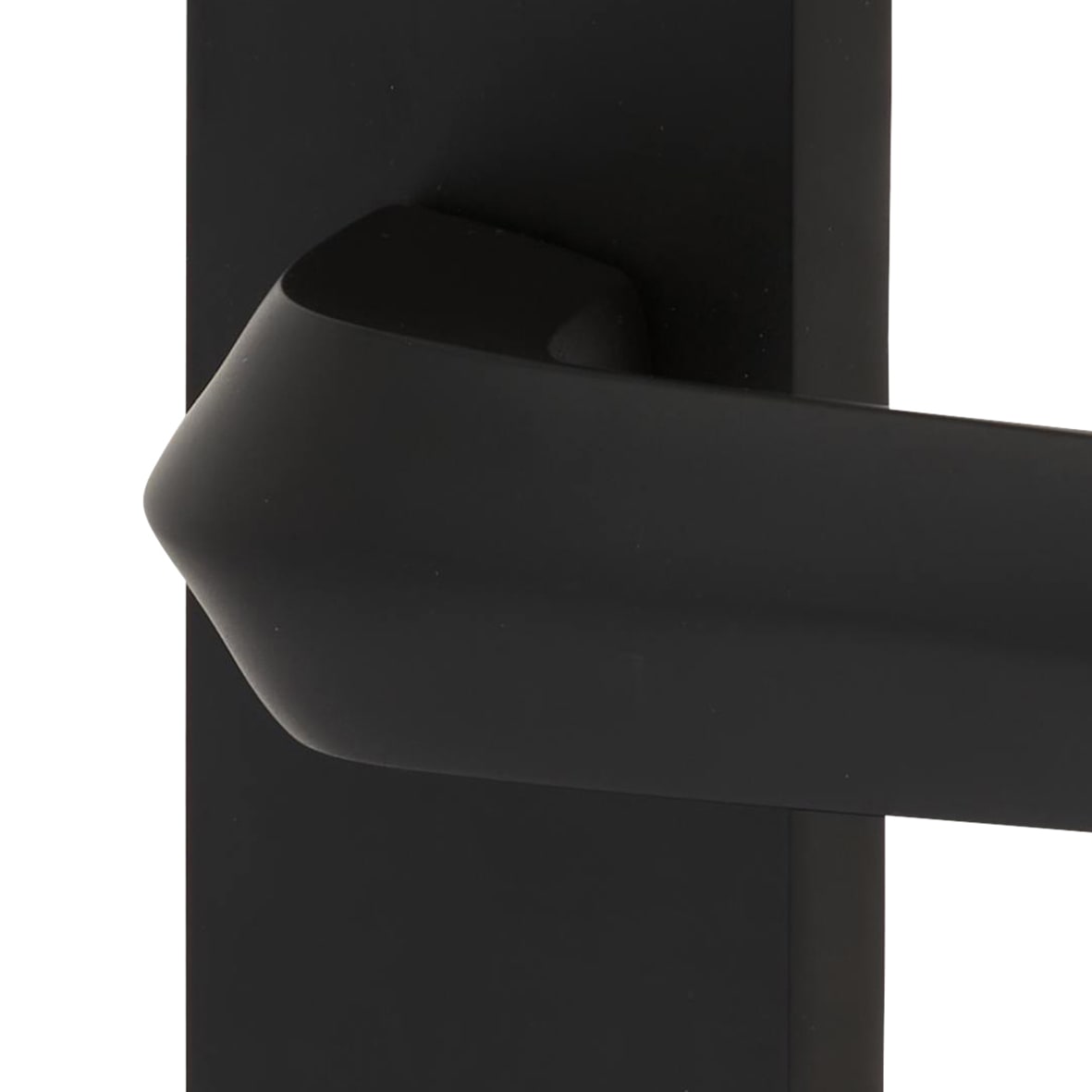 Matt Black Latch Door Handles - Norley Range - 200 x 42mm - view 4