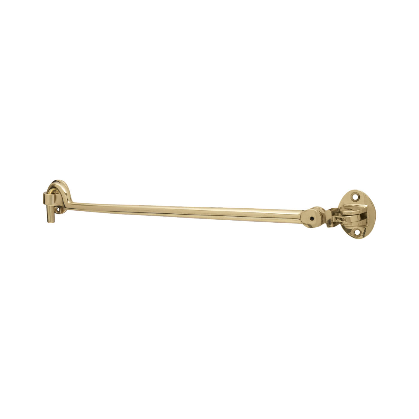 Heavy Duty Cabin Hook & Eye - 300mm Length - Polished Brass - view 2