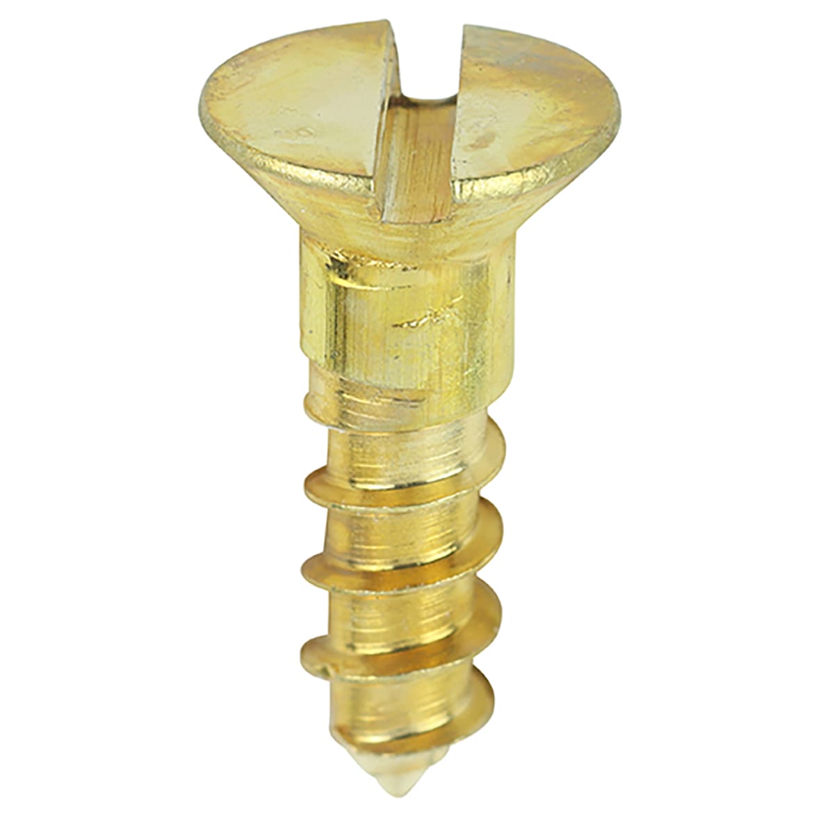 Slotted Countersunk Wood Screws - 6 x 1/2" - Solid Brass - Pack of 200 - view 2