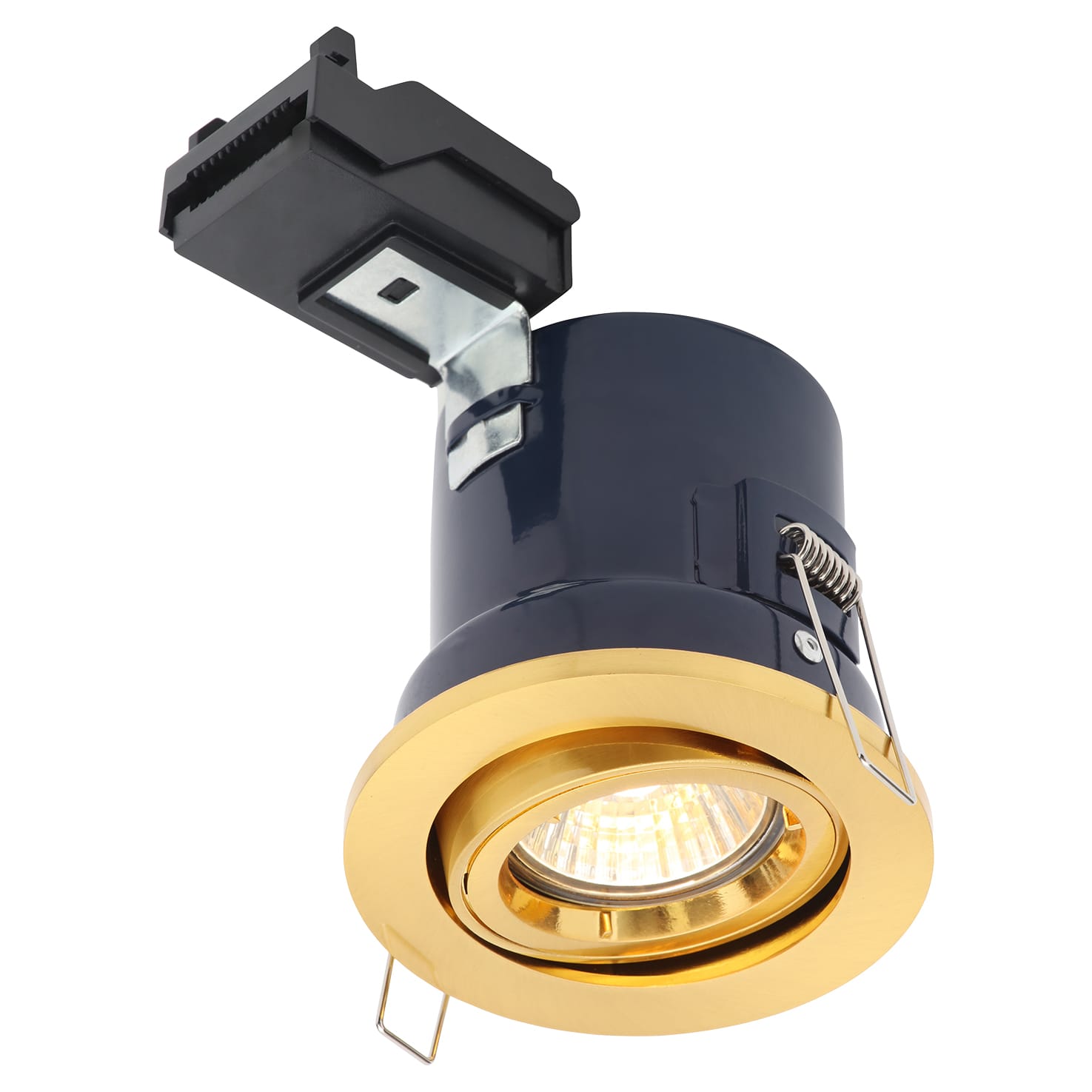 Forum Electralite Yate 50W IP20 Fire Rated LED Adjustable Downlight - Satin Brass - view 2