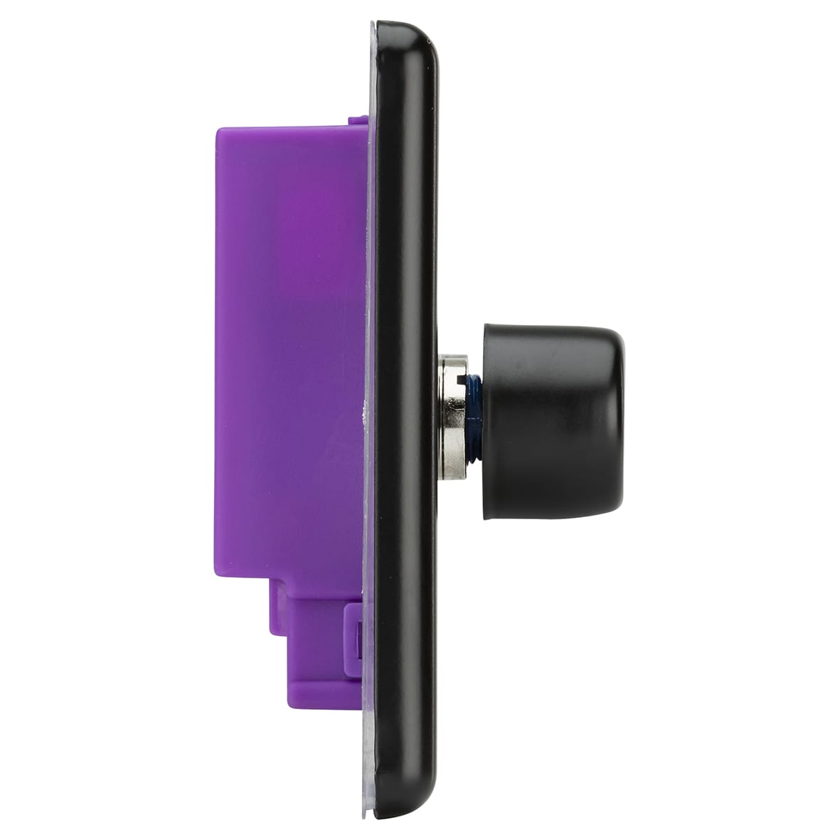 5-150W 4 Gang 2 Way Push On/Off Rotary Rounded Intelligent LED Dimmer - Matt Black - view 3