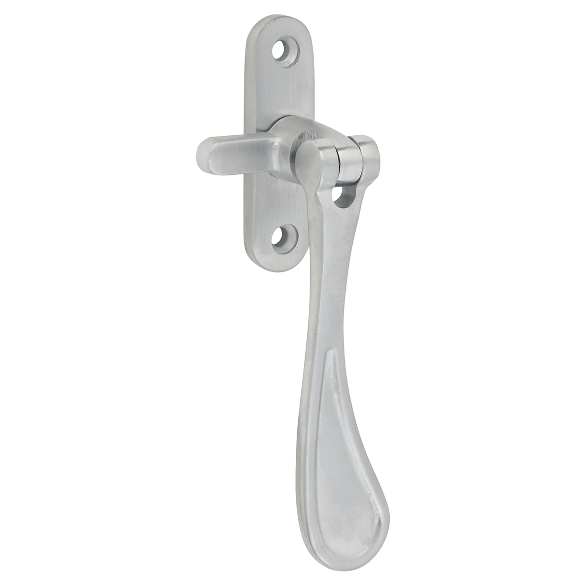 Victorian Mortice & Hook Plate Casement Window Fastener - Reversible - Satin Chrome - view 3