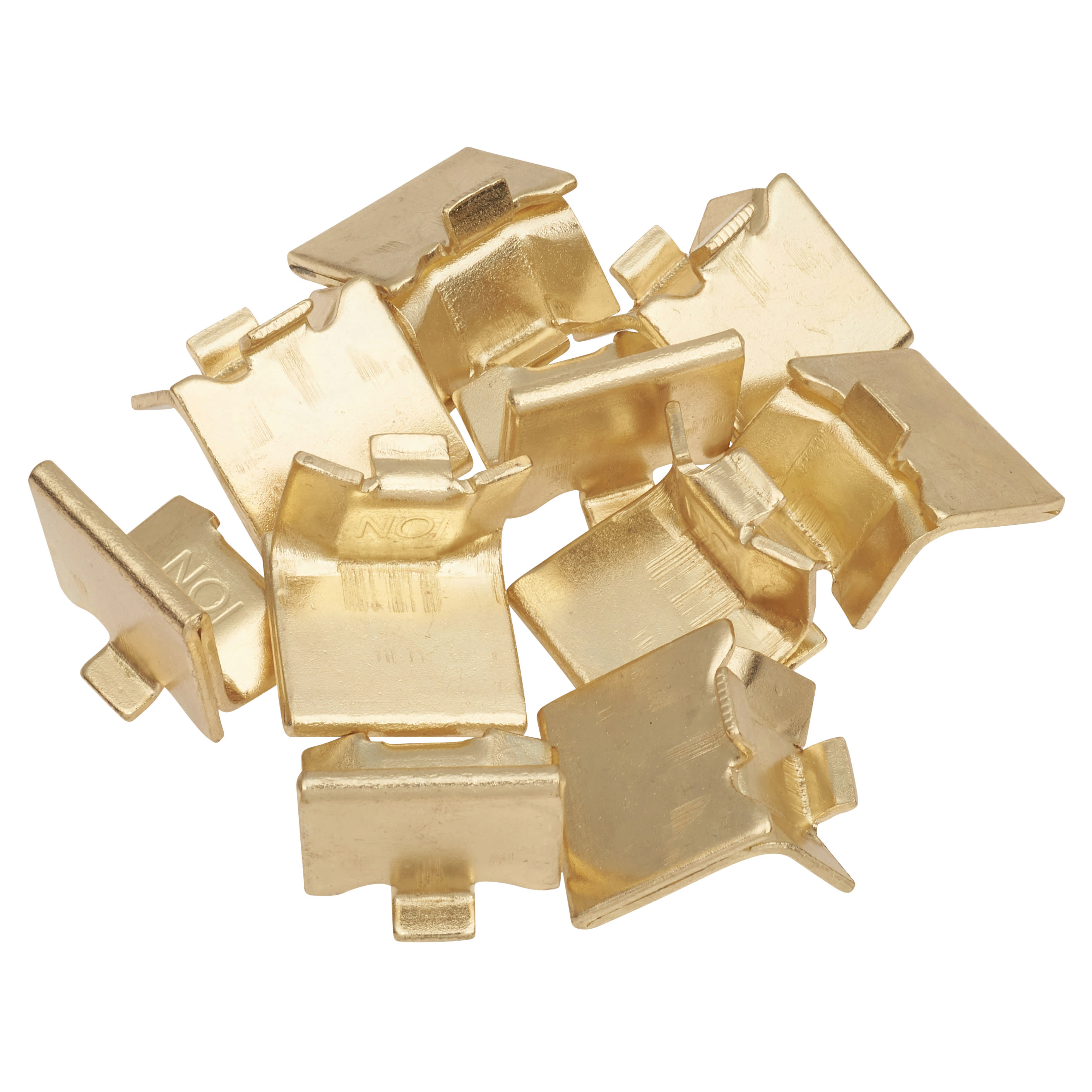 Heavy Duty Raised Bookcase Clip - Electro Brass Plated - Pack of 10 - view 4