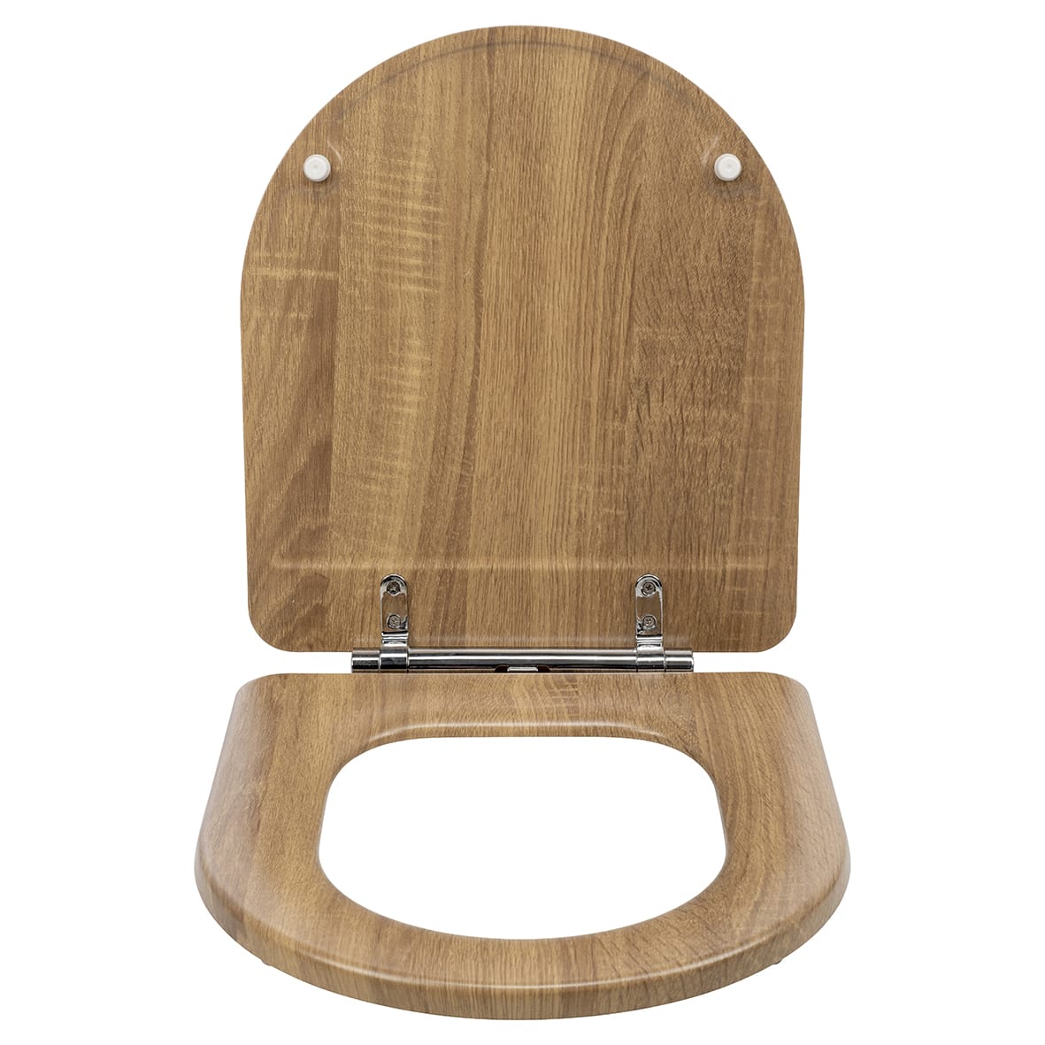 Levico Flexi-Fix Soft Close Wooden Toilet Seat - Teak - view 2