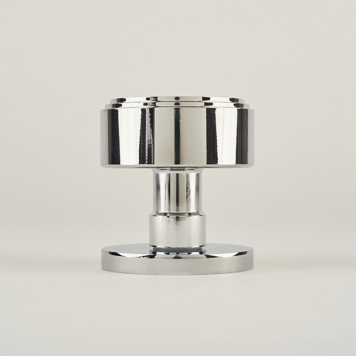 Polished Chrome Step Mortice Door Knob - 60mm Rose Diameter - view 3