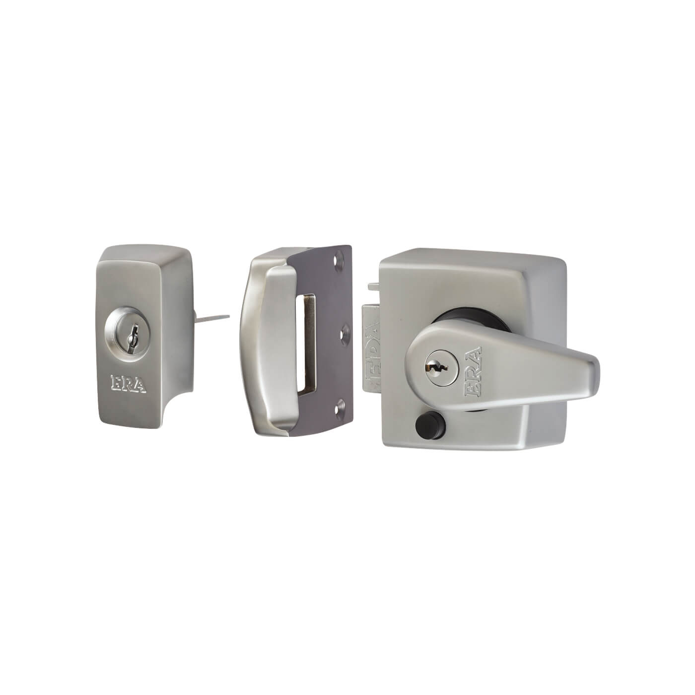 BS 3621:2007 Double Locking Nightlatch - 40mm Backset - Satin Chrome Case/Cylinder - view 2