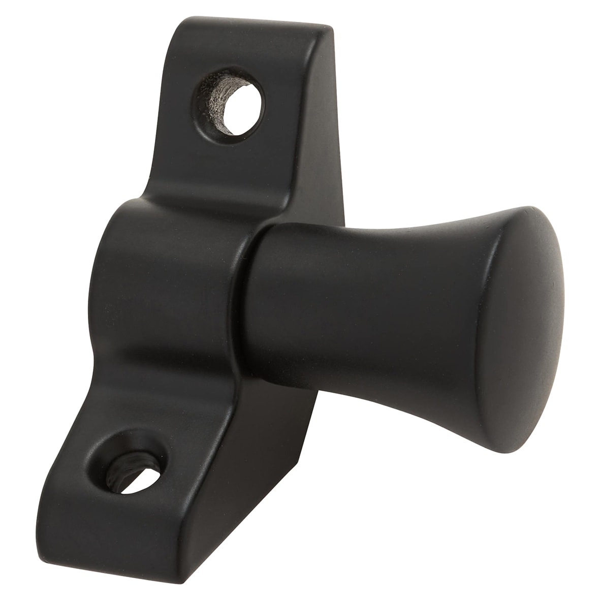 Lines Stair Rod with Fluted Finials - 900mm Length - Matt Black - view 4
