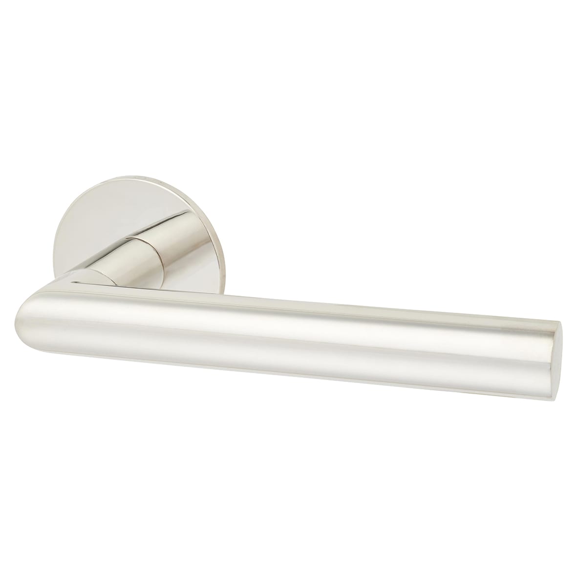 Polished Stainless Steel Door Handles on Round Slim Rose - Schema Minim Range - view 2