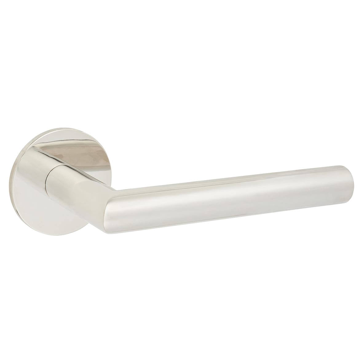 Polished Stainless Steel Door Handles on Round Slim Rose - Schema Minim Range - view 3
