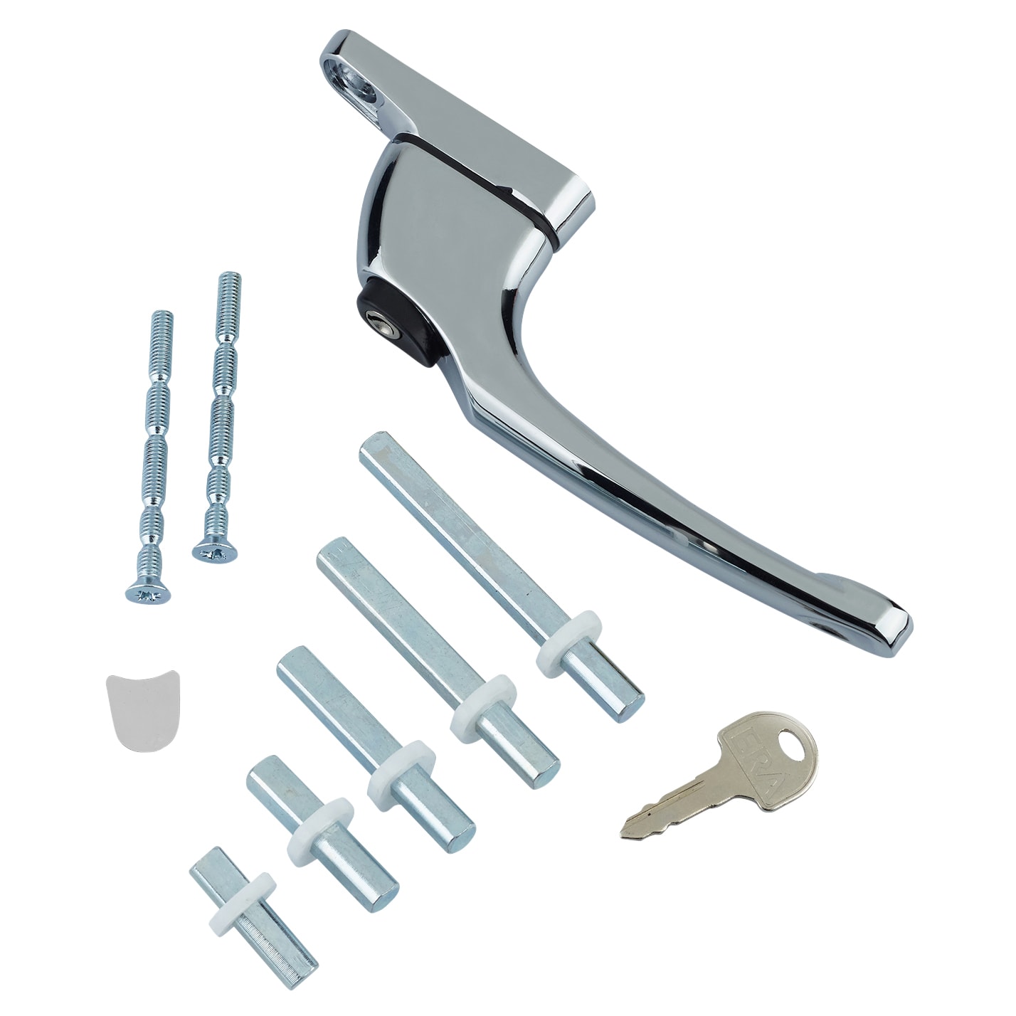 uPVC Maxim Inline Espagnolette Locking Multipoint Multi-Spindle Window Handle - Pol Chrome - view 2