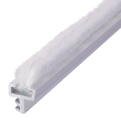 Sash Window Centre Leg Pile Carrier - 2200mm Length - 4.5mm Pile - White - view 2