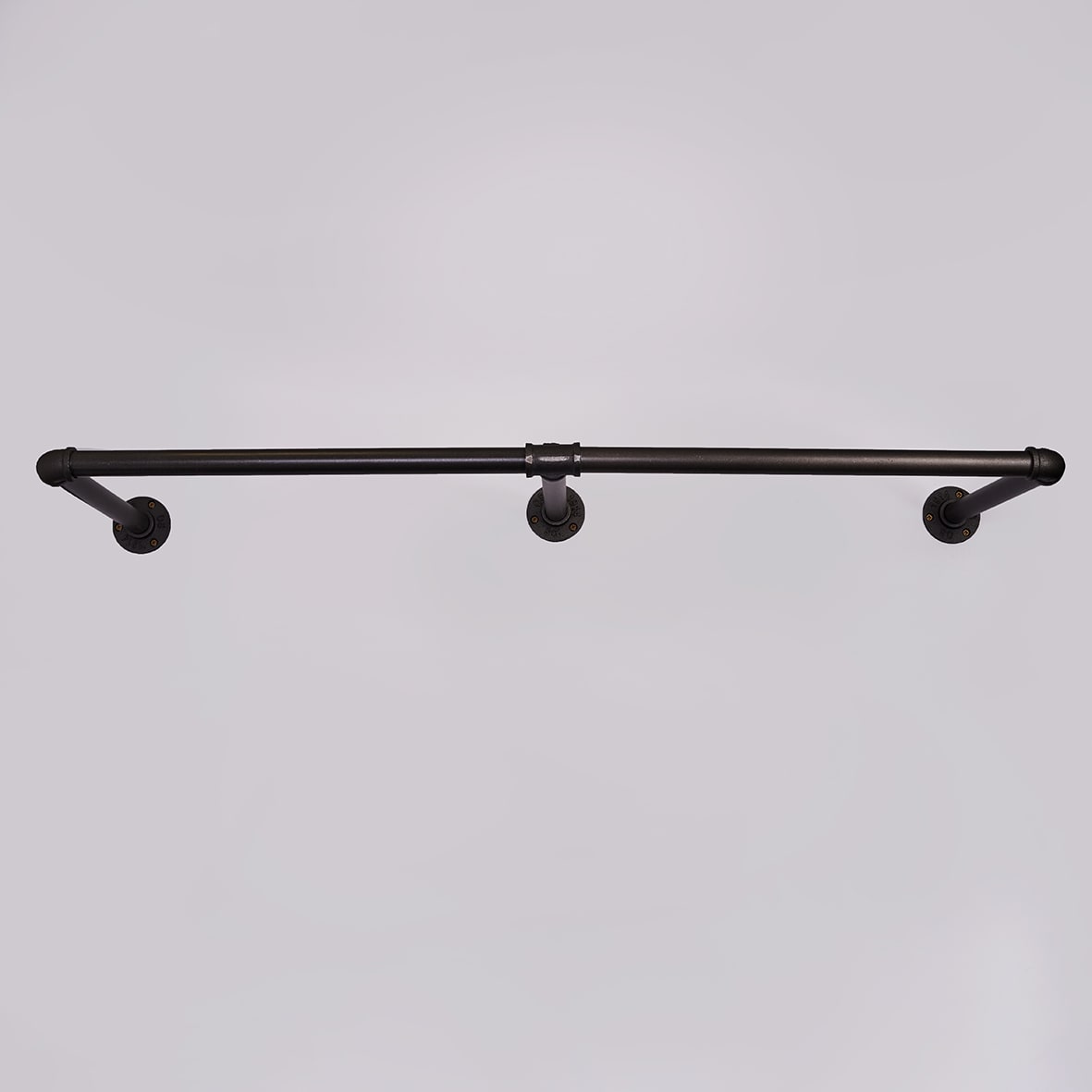 1/2" Long Pipe Wardrobe Rail Kit - Black - view 2