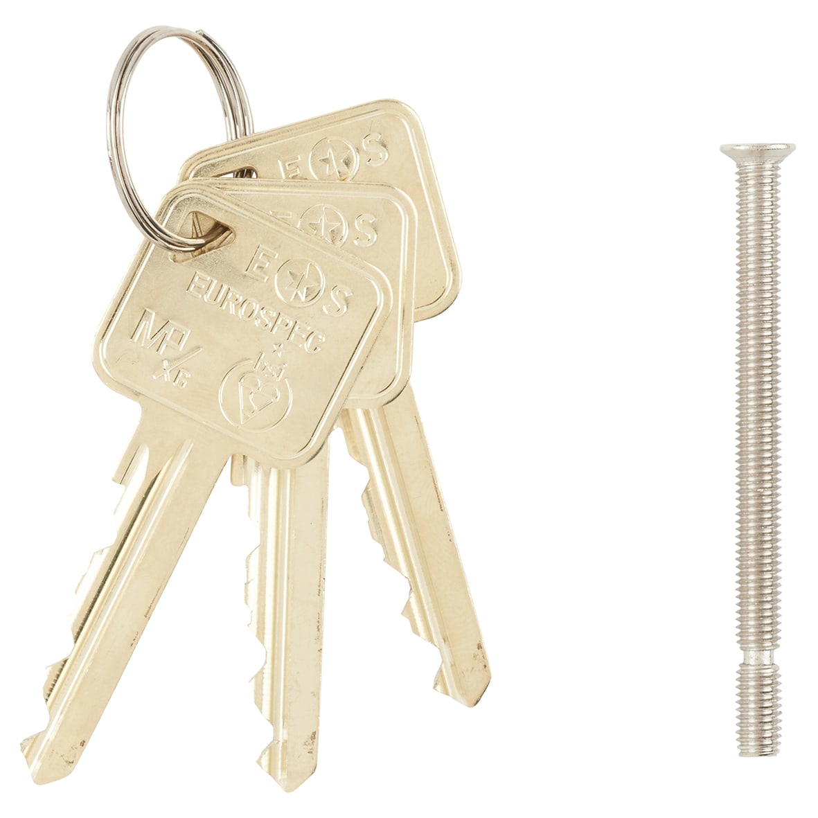 1 Star 6 Pin 46mm Euro Single Cylinder - 36 + 10mm - Satin Chrome - Keyed to Differ - view 3