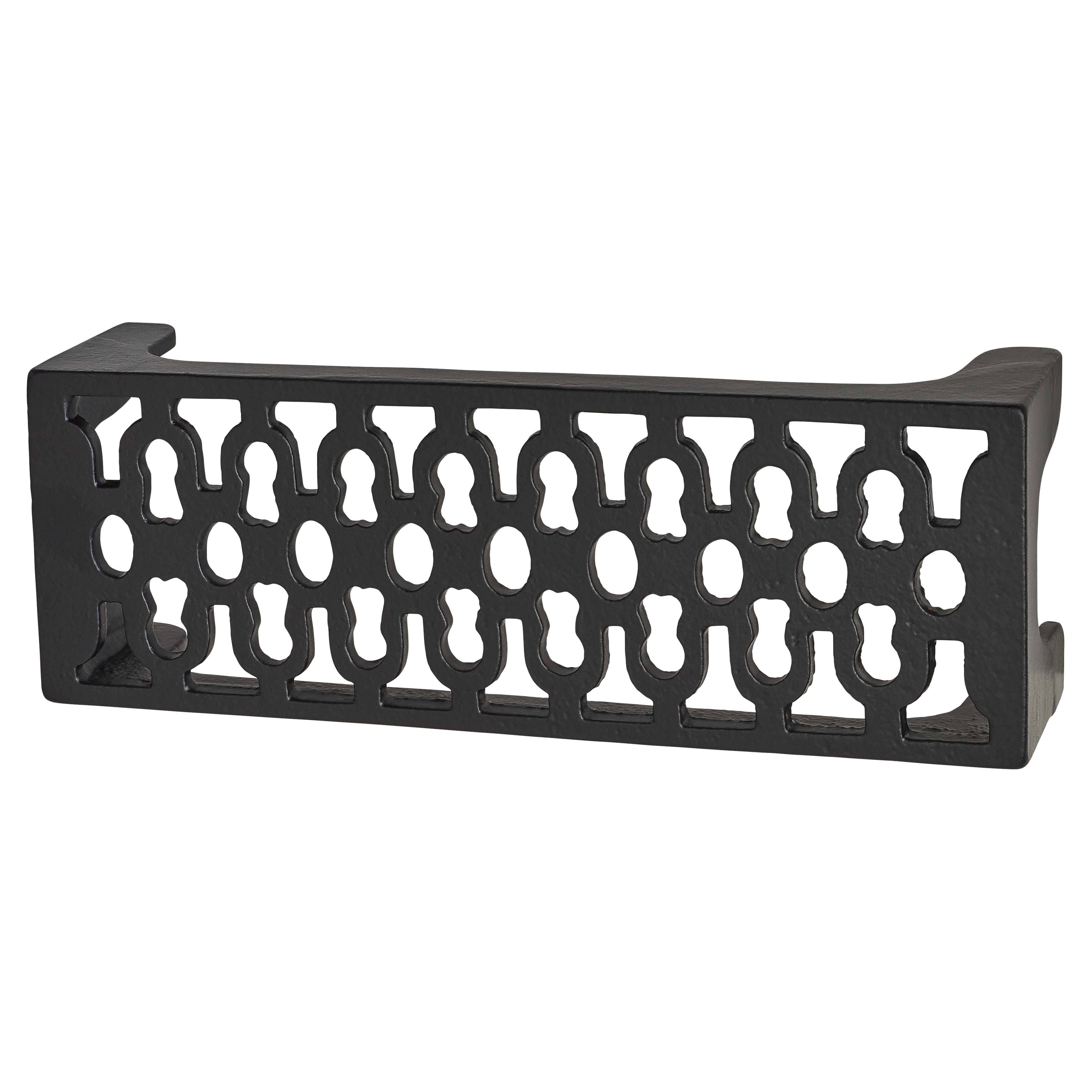 Patterned Single Air Brick Vent - 230 x 82mm - Antique Black Iron - view 2
