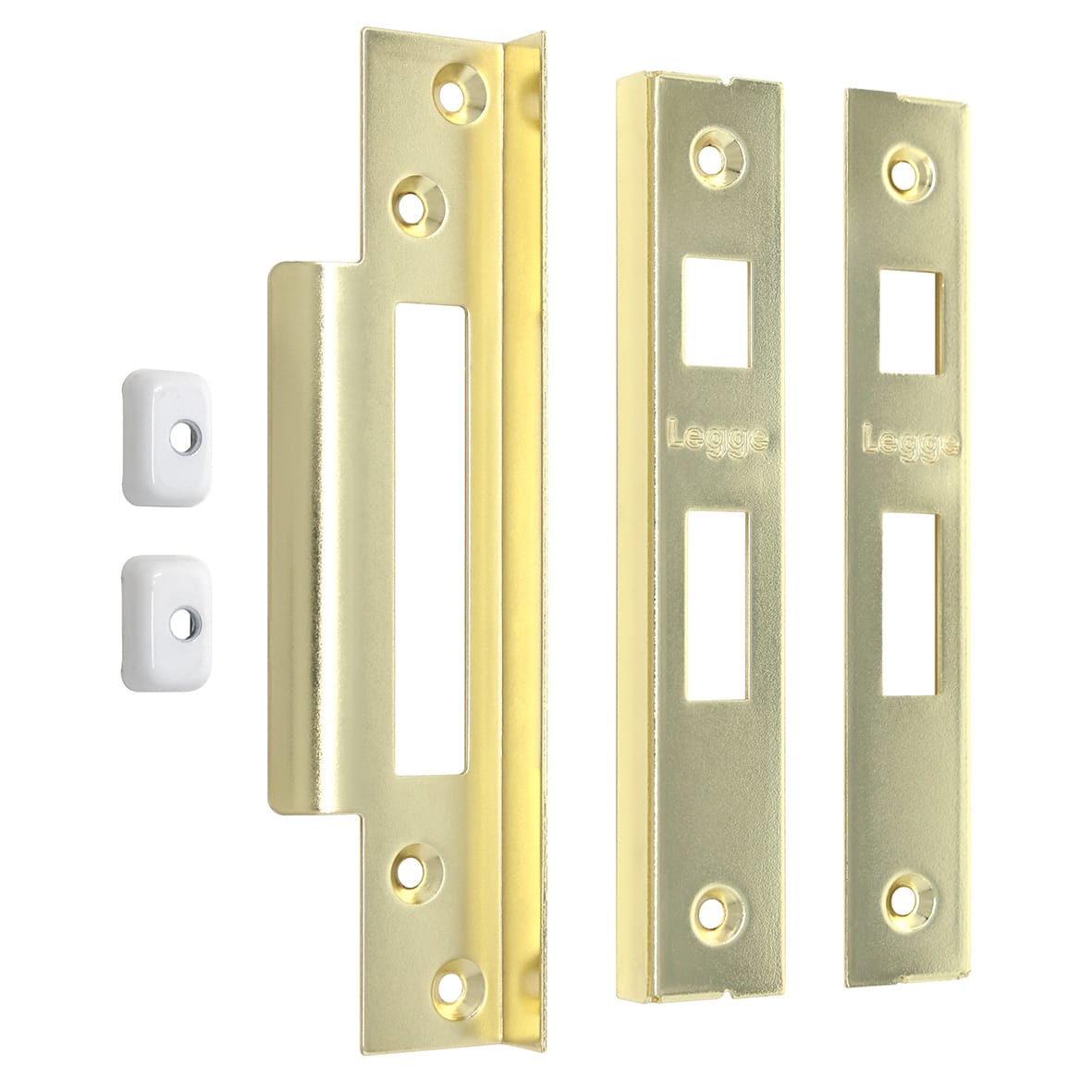 N42PB/0.5 13mm Rebate Kit to suit Heavy Duty 5 Lever Sashlocks - Polished Brass - view 2