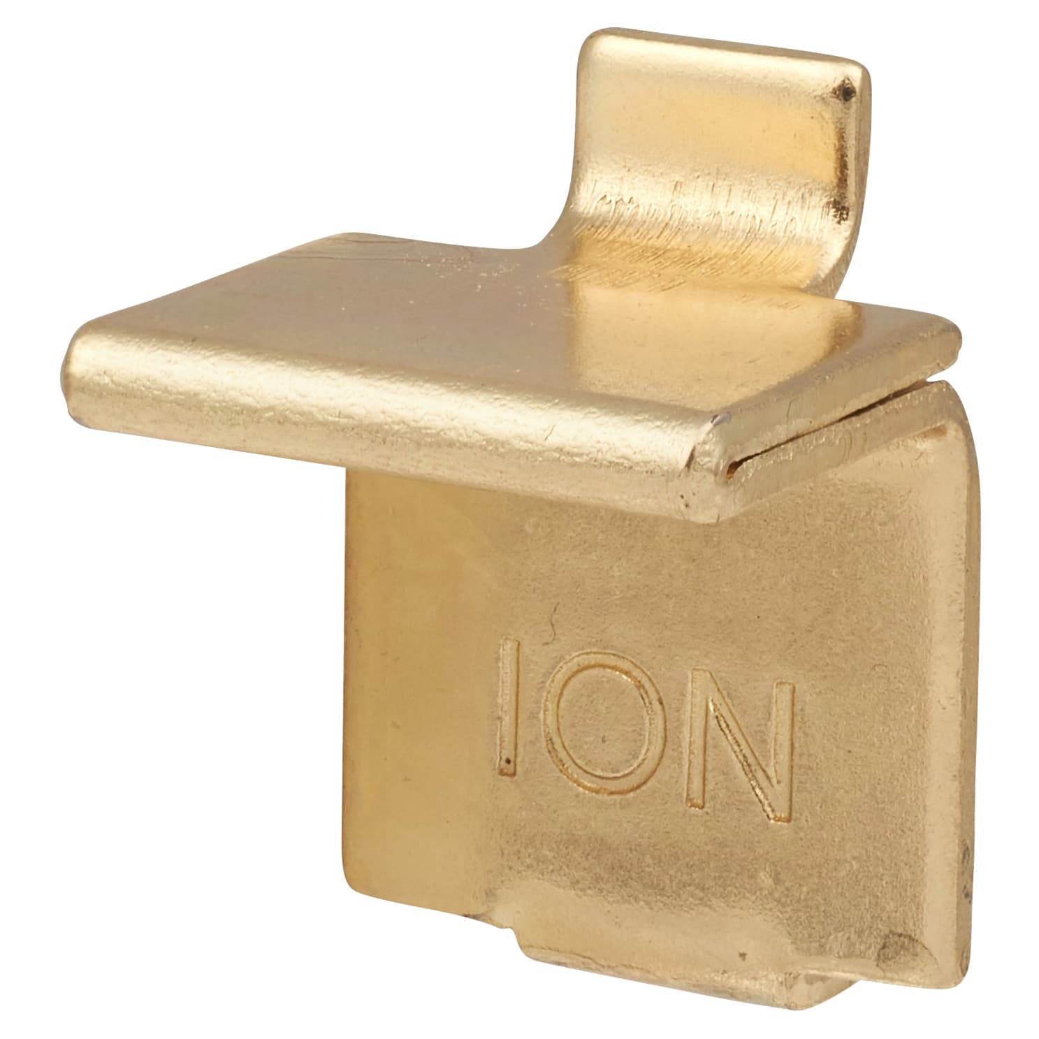 Heavy Duty Flat Bookcase Clip - Electro Brass Plated - Pack of 10 - view 2