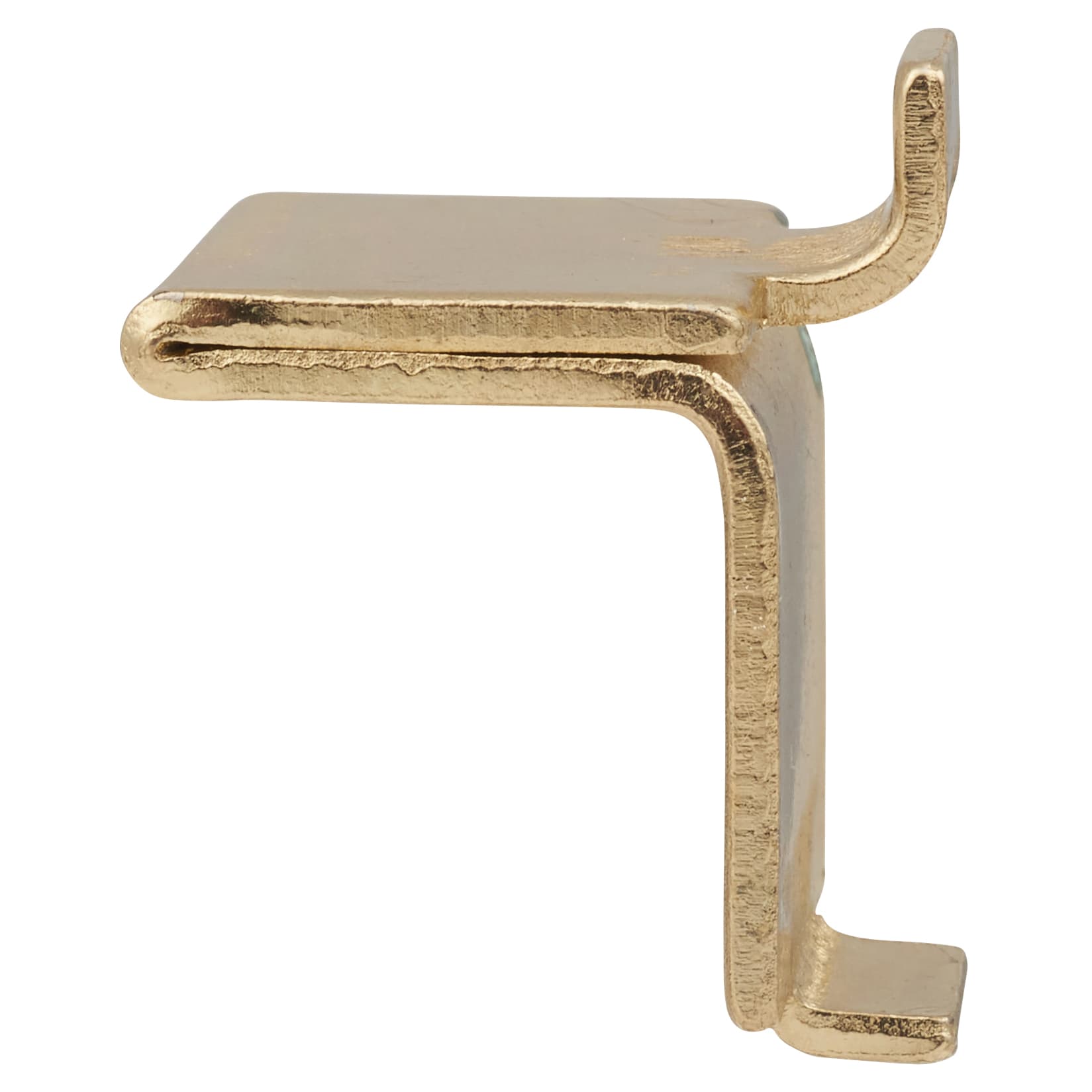 Heavy Duty Flat Bookcase Clip - Electro Brass Plated - Pack of 10 - view 3