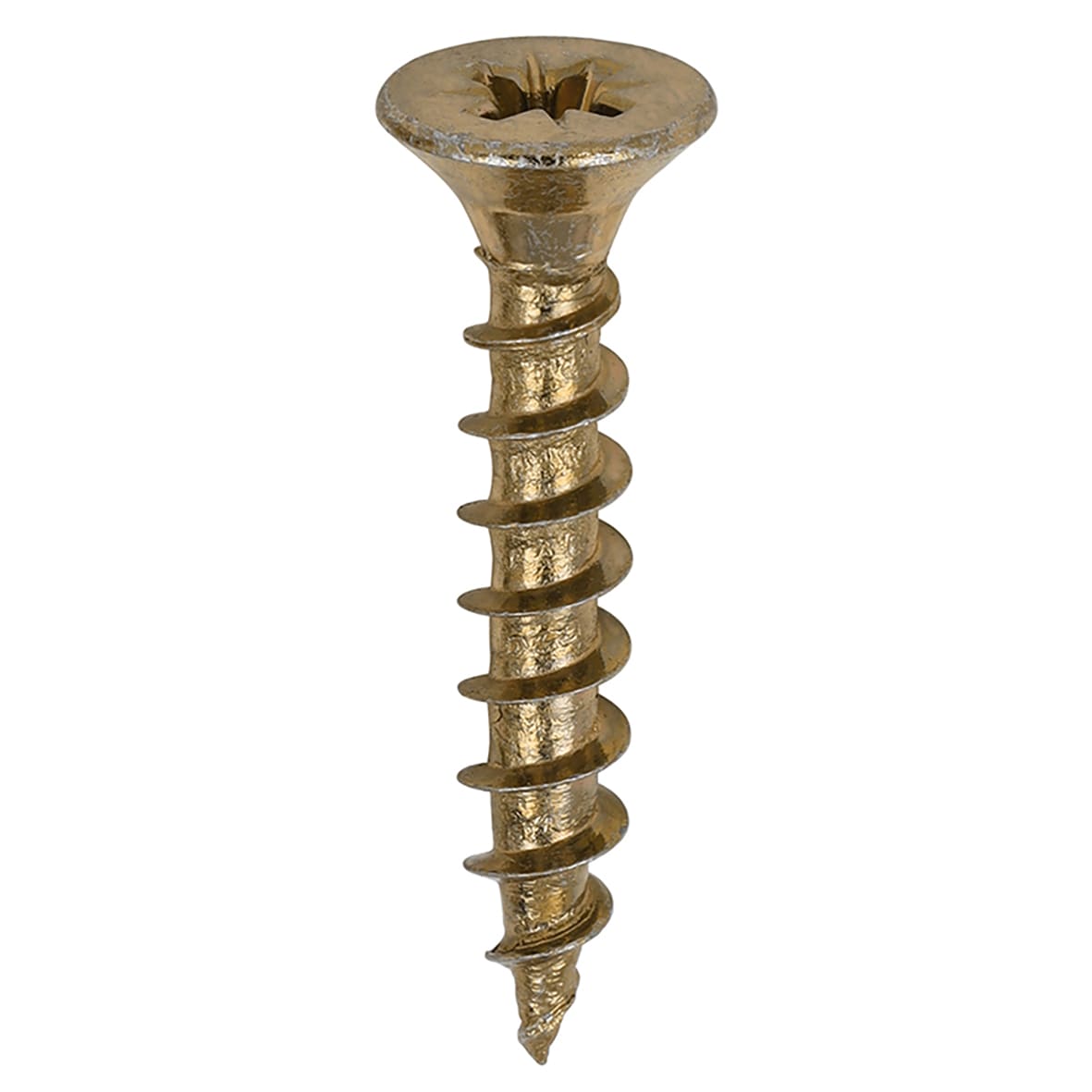 Solo Chippy Pozi Countersunk Wood Screws - 5.0 x 30mm - Yellow Zinc - Pack of 200 - view 3