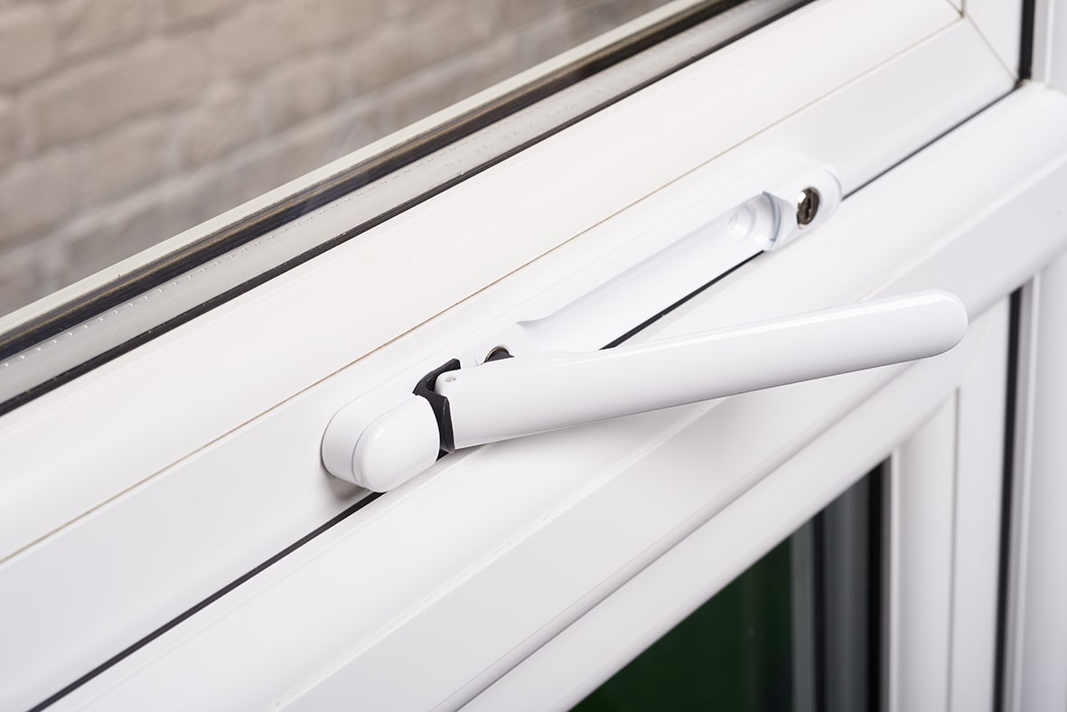 uPVC Inline Espagnolette Locking Multipoint Window Handle - 50mm Spindle - Dual - White - view 4