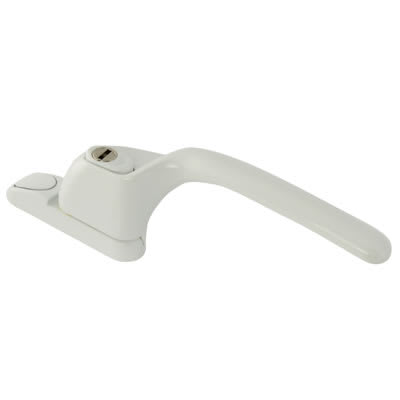 uPVC/Timber Connoisseur Offset Locking Multipoint Window Handle- Right Hand - White - view 2
