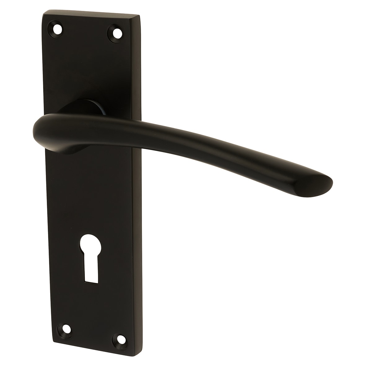 Matt Black 3 Lever Sashlock Door Handles Pack - Rimini Range - view 2