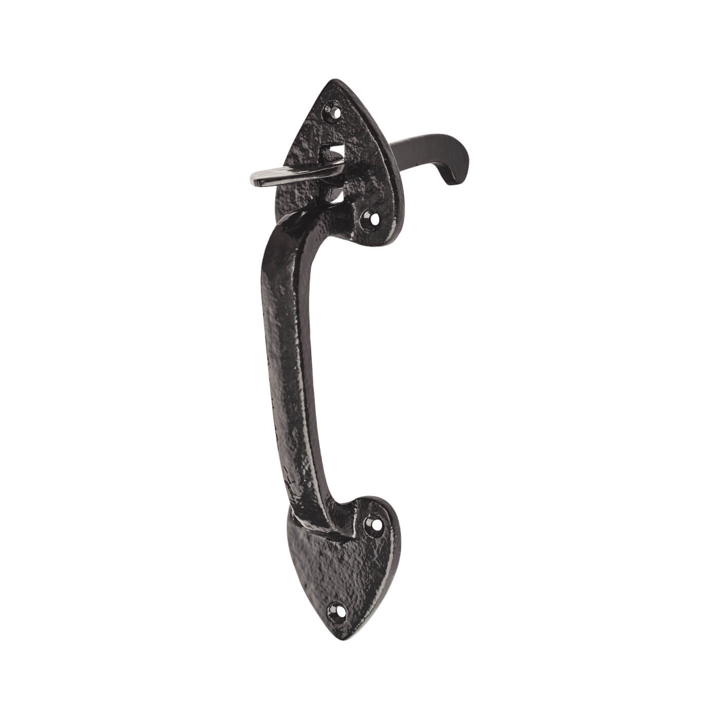 Metalized Antique Black Iron Cottage Thumb Latch Set - view 3