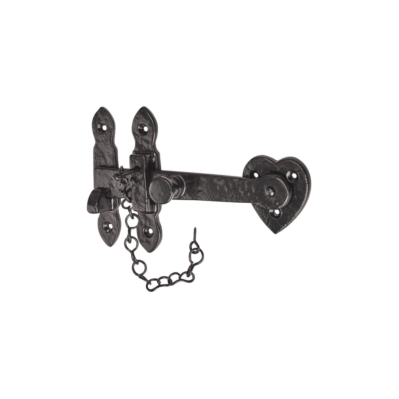 Metalized Antique Black Iron Cottage Thumb Latch Set - view 4