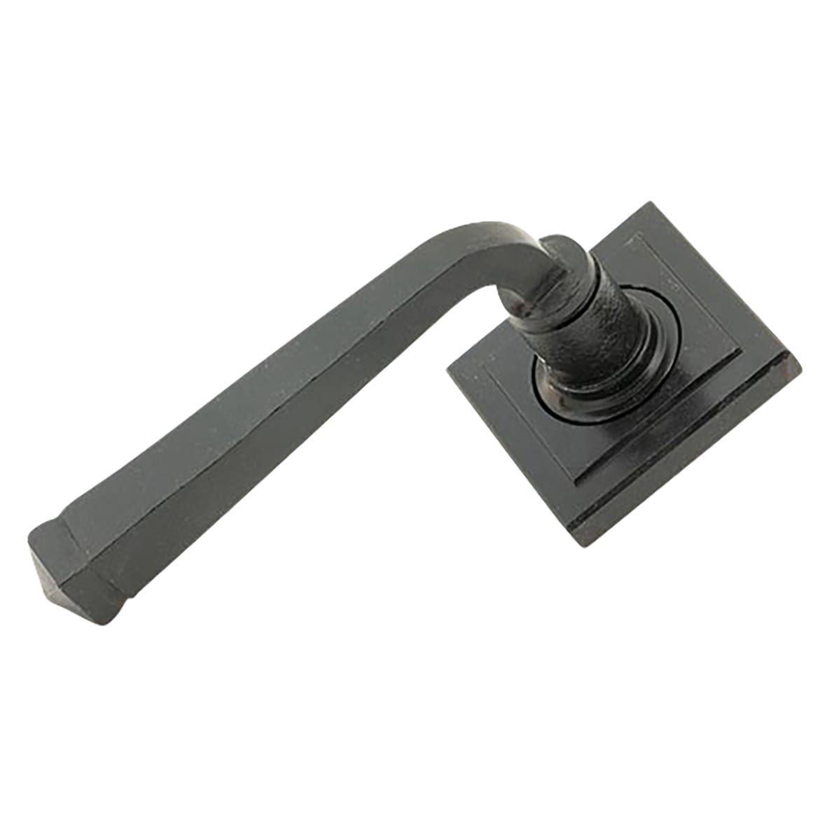 External Beeswax Door Handles on Square Screw On Rose - Avon Range - view 2