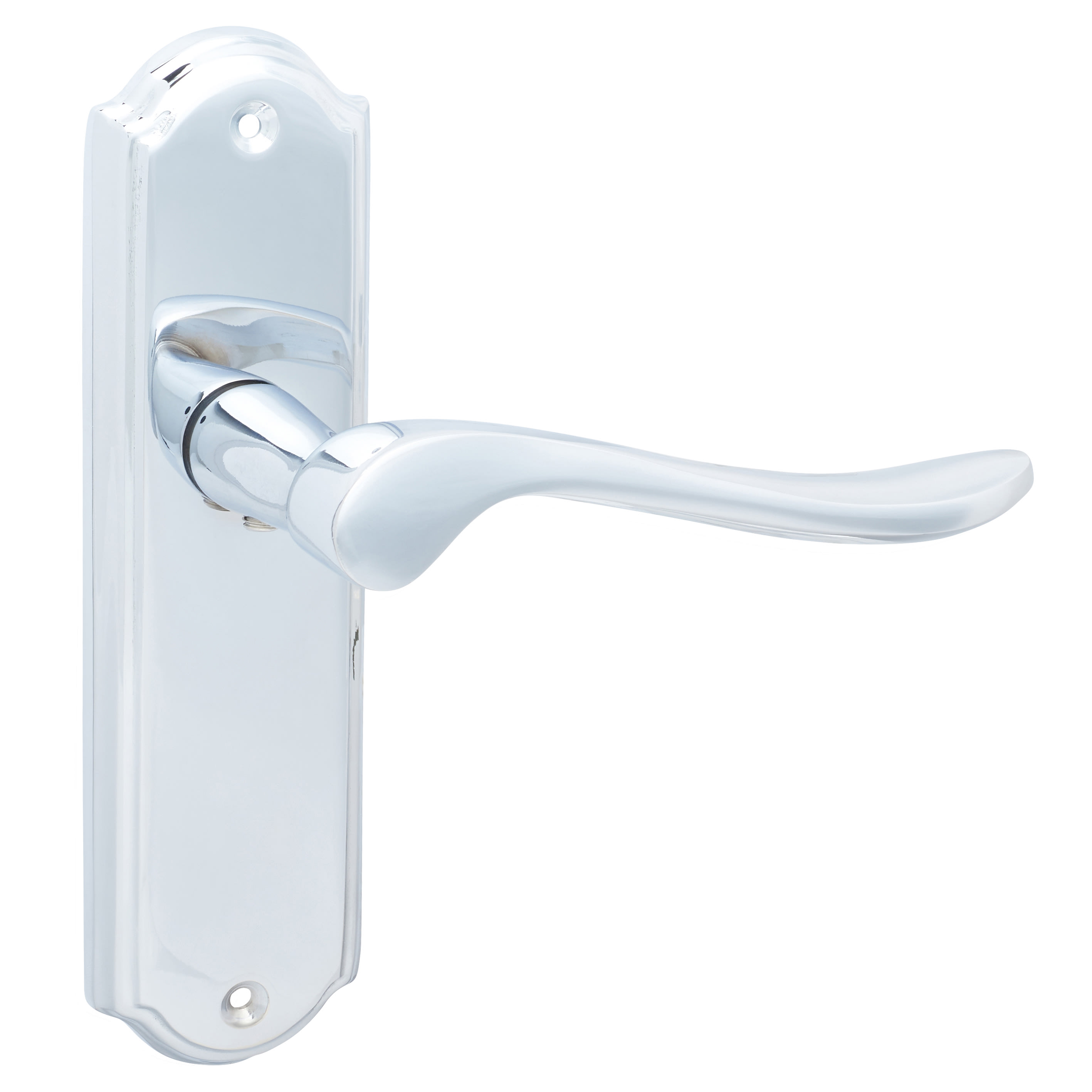 Polished Chrome Scroll Latch Door Handles - Turin Range - 170 x 46mm - view 4