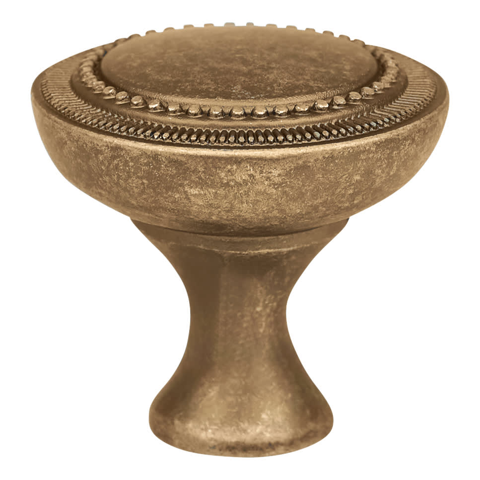 Averill Round Cabinet Knob - 30mm Diameter - Antique Brass - view 3