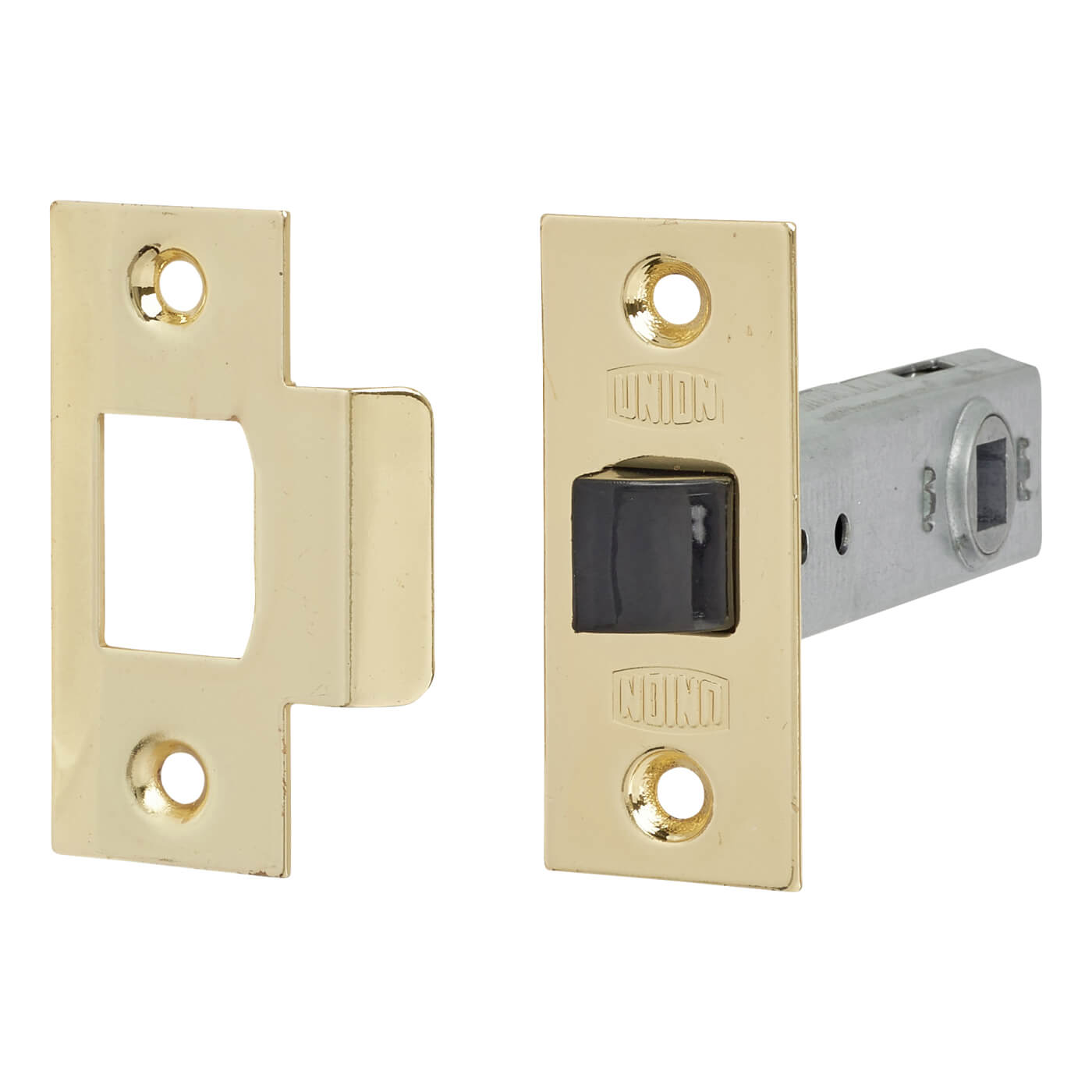 2648 Tubular Mortice Latch - 80mm Case - 57mm Backset - Square - Polished Brass - view 2