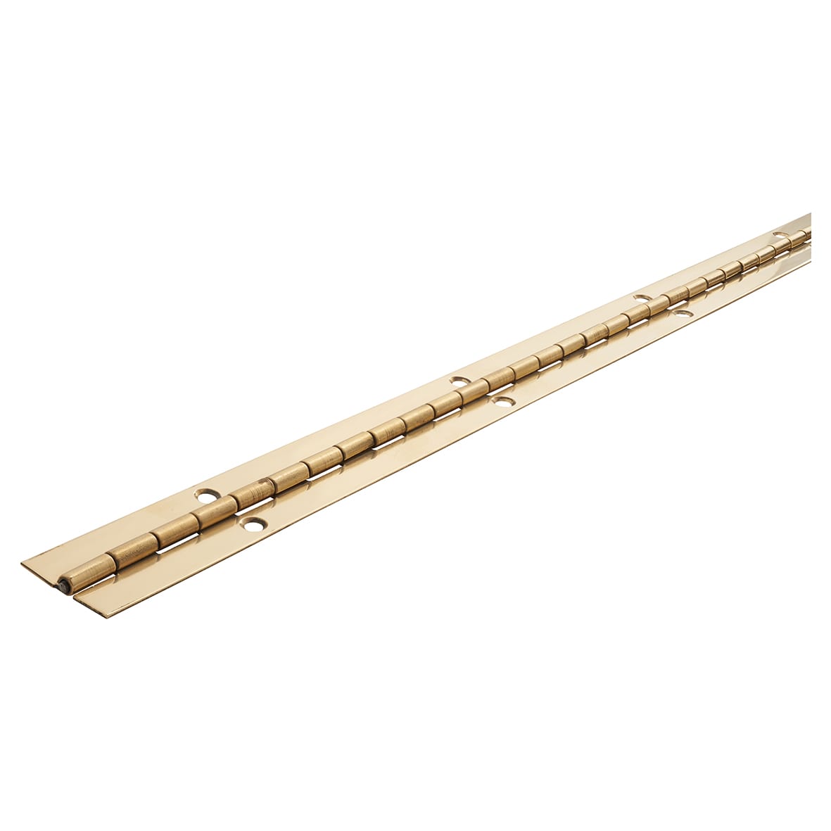 Solid Brass Continuous Piano Hinge - 1800 x 25 x 1mm - Polished Unlacquered Brass - view 4