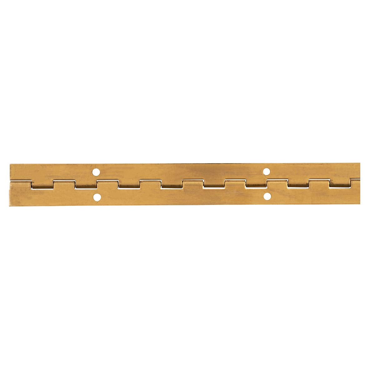 Solid Brass Continuous Piano Hinge - 1800 x 25 x 1mm - Polished Unlacquered Brass - view 6
