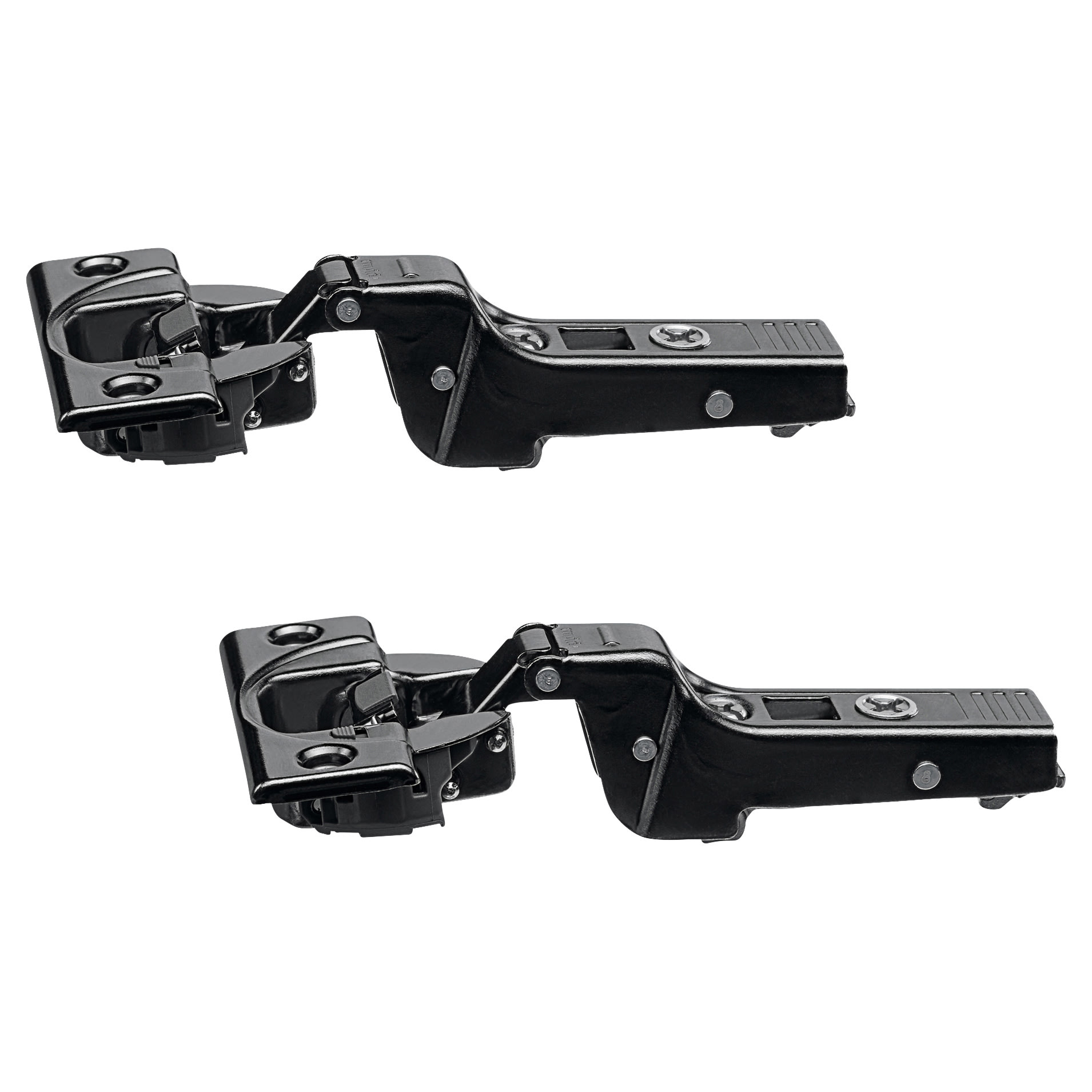 CLIP Top Thick Door Soft Close Cabinet Hinge - 95° - Half Overlay - Black Onyx - Pair - view 2