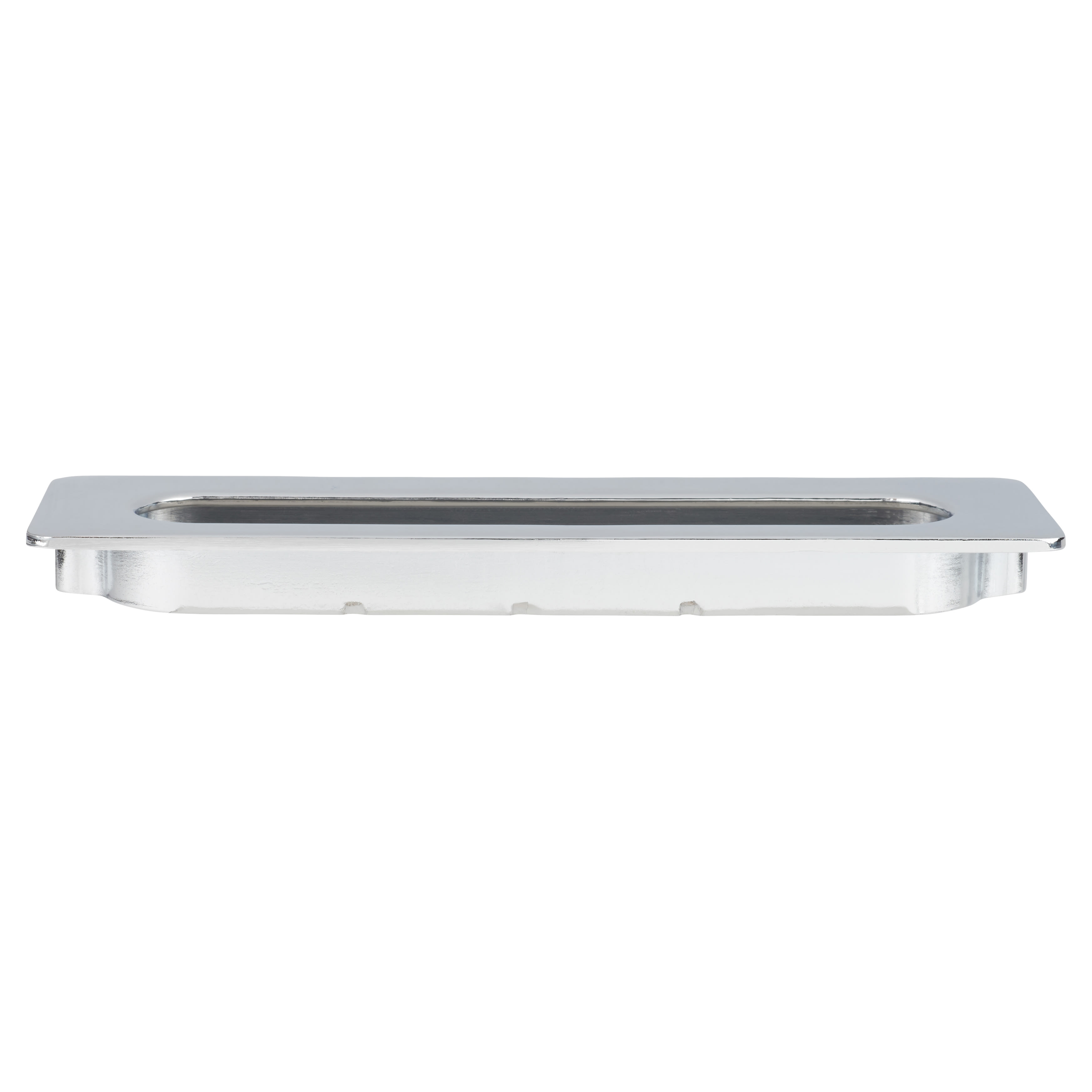 Rectangular Flush Cabinet Pull Handle - 139 x 39mm - Polished Chrome - view 3