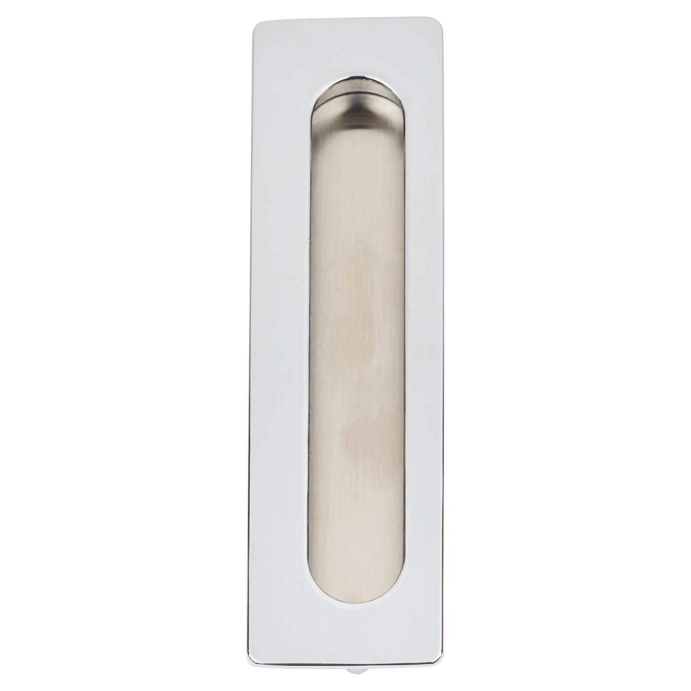 Rectangular Flush Cabinet Pull Handle - 139 x 39mm - Polished Chrome - view 4