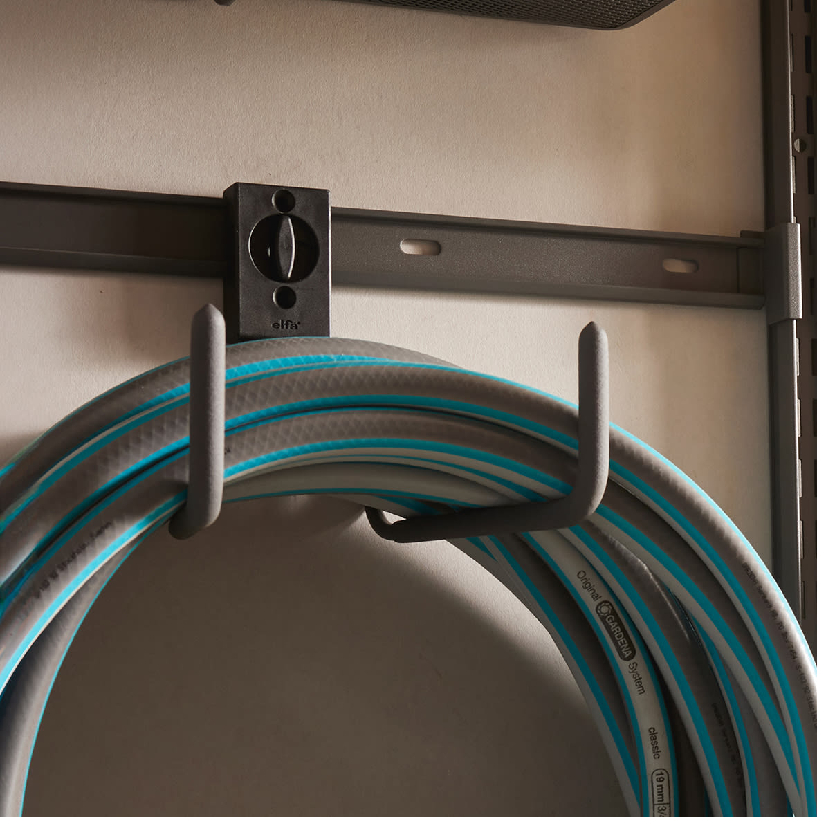 Garage+ Storage Top Track System - Wide Double L-Hook for Storage Track - Matt Grey - view 3